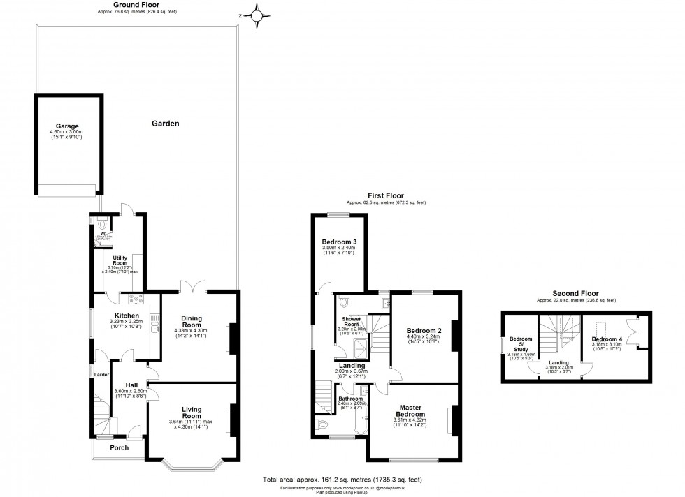 Floorplan for Braemar Avenue, Chelmsford, Essex