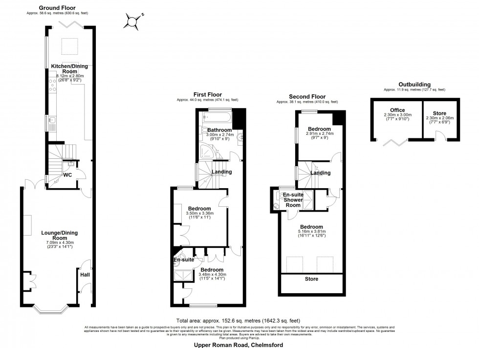 Floorplan for Upper Roman Road, Chelmsford, Essex