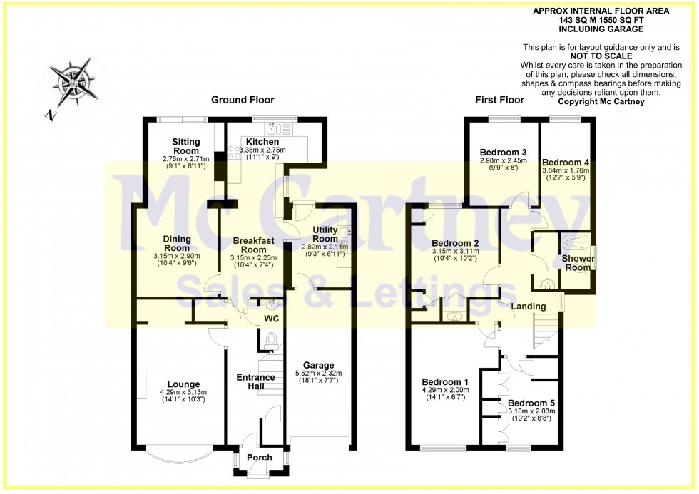 Floorplan for Goshawk Drive, Chelmsford, Essex