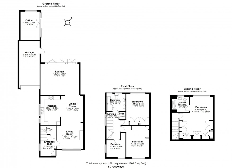 Floorplan for Crossways, Chelmsford, Essex