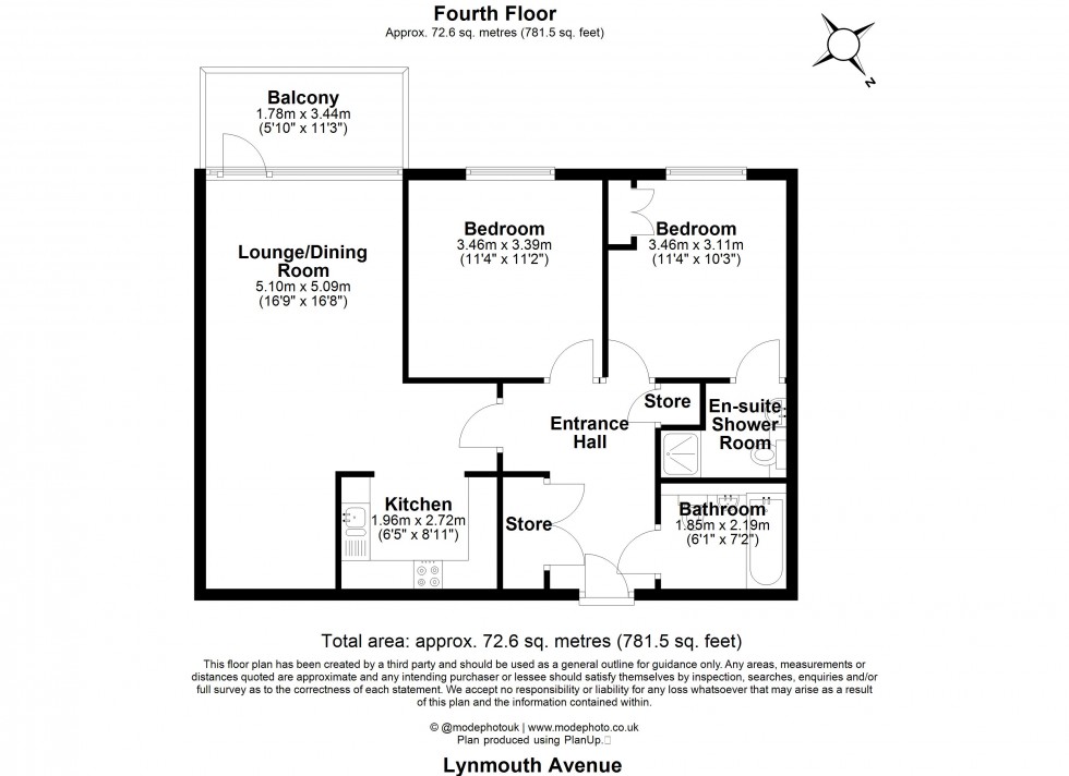 Floorplan for Lynmouth Avenue, Chelmsford, Essex
