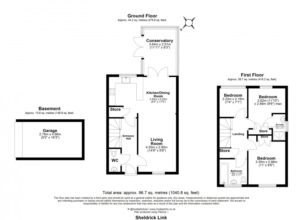 Floorplan for Springfield, Chelmsford, Essex