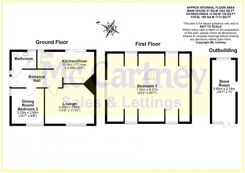 Floorplan for Moreton, Ongar, Essex