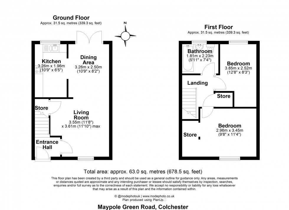 Floorplan for Maypole Green Road, Colchester, Essex