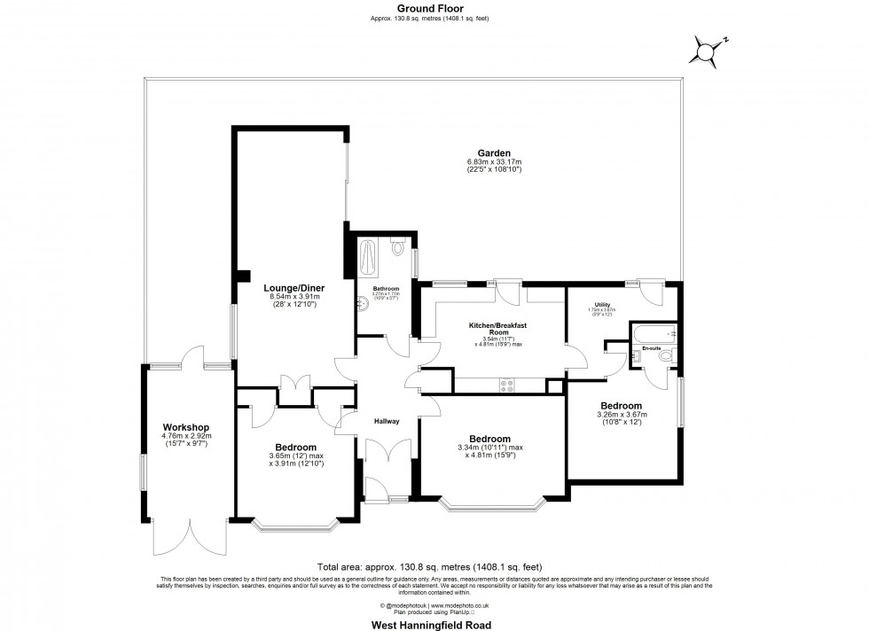 Floorplan for Great Baddow, Chelmsford, Essex