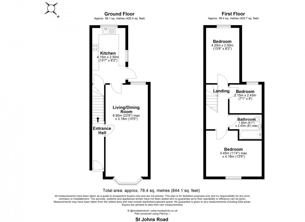 Floorplan for St Johns Road, Chelmsford